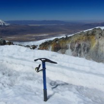 On top of Volcan Parinacota, 6342 meters sea-level
